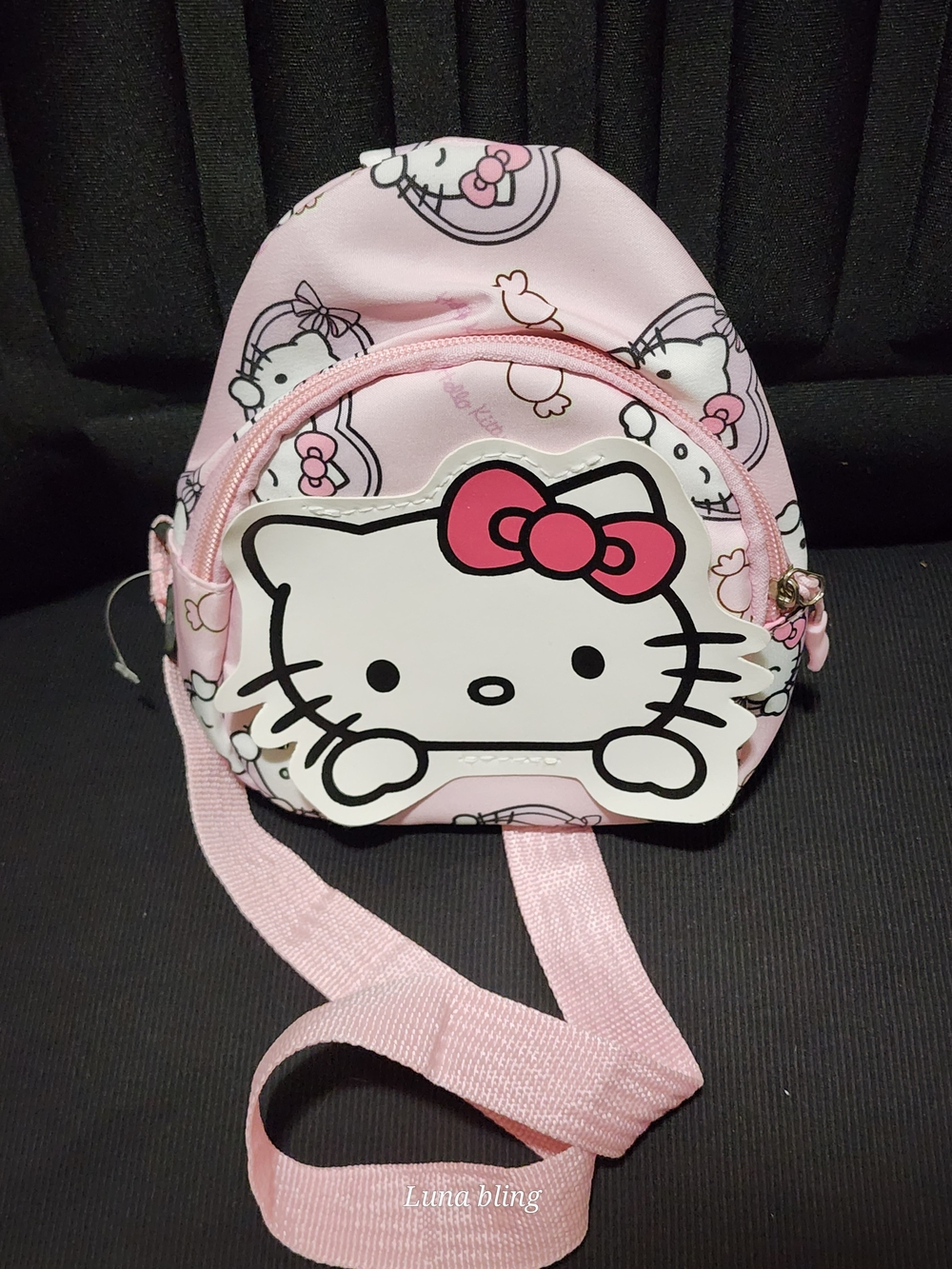Hello Kitty Light Pink Mini Sling Bag with Bow Accent